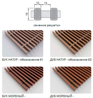 Дерев'яні решітки для конвекторів Isan