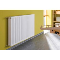 Схема бокового подключения стального радиатора