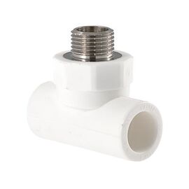 Valtec VTp.733.0 Фитинг полипропиленовый – тройник с переходом на наружную резьбу, Размер: 20 на 1/2