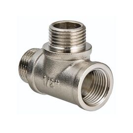 Valtec VTr.133.N Фитинг резьбовой – тройник с двумя переходами на наружную резьбу, Размер: 1/2