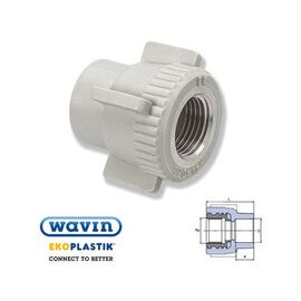 Ekoplastik Переход с металлической внутренней резьбой и крестом