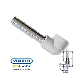 Ekoplastik Подключение к радиатору уголок 90°, Длина точная: 270