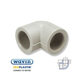 Ekoplastik полипропиленовый уголок 90°, Размер: 40 мм