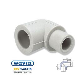 Ekoplastik полипропиленовый уголок 90° внутренняя-наружная, Размер: 20 мм