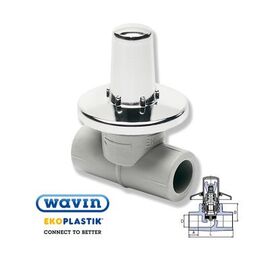 Ekoplastik Вентиль под штукатурку проходной, Диаметр: 20