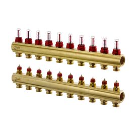 Распределительный коллектор Danfoss FHF с расходомерами, Кол-во выходов: 2 выхода