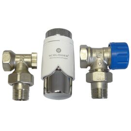 Schlosser 602200006 прямой комплект для подключения радиатора, Тип подключения (разное): Прямой