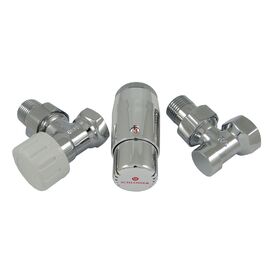 Schlosser Standart Mini 602200060 угловой комплект для подключения радиатора, Цвет: Хром, Тип подключения (разное): Угловой, Цвет: Хром