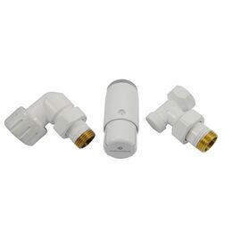 Schlosser Standart Mini 602200066 осевой комплект для подключения радиатора, Цвет: Белый, Тип подключения (разное): Осевой, Цвет: Белый, Модификация: Правый