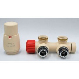 Vario Term TWINS TSGS0209CFK/L угловой комплект для подключения радиатора, Цвет: Песочный структурный, Тип подключения (разное): Угловой, Цвет: Песочный, Модификация: Левый