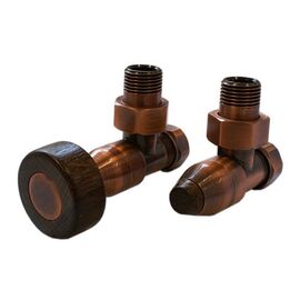 Schlosser Prestige 604500038 кутовий ручний комплект для підключення радіатора, Колір: Антична мідь, Тип підключення: Кутовий, Колір: Антична мідь