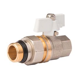 Fado KA1W Кран шаровой с «американкой» Белая бабочка