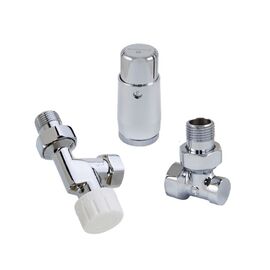 Schlosser Standart Mini 602200127 осевой комплект для подключения радиатора, Цвет: Хром, Тип подключения (разное): Осевой, Цвет: Хром