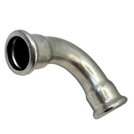 Коліно 90 F-F із нержавіючої сталі Isotubi, Розмір: 15