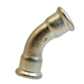 Коліно 45 F-F із нержавіючої сталі Isotubi, Розмір: 15