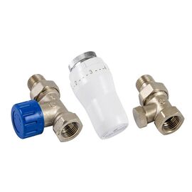 Schlosser 602300006 прямой комплект для подключения радиатора, Тип подключения (разное): Прямой