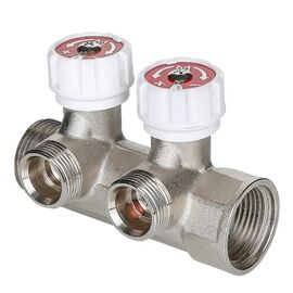 Vtc.570.NE Valtec коллектор регулирующий для воды под евроконус с вентилями, Кол-во выходов: 2 выхода