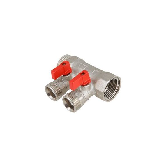 Valtec VTc.580.NE Колектор з кранами, що відсікають, під «євроконус», Кіл-сть виходів: 2 виходи