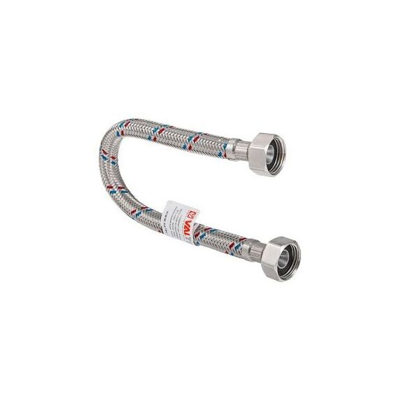 Valtec VTf.001.IS Підводка гнучка для води з ніпелем з нержавіючої сталі, гайка-гайка, Довжина точна: 300