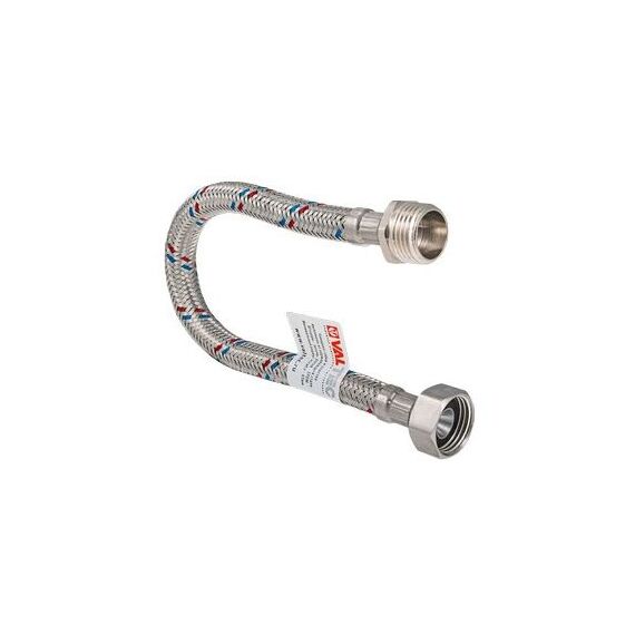 Valtec VTf.002.IS Подводка гибкая для воды с ниппелем из нержавеющей стали, гайка–штуцер, Длина точная: 300