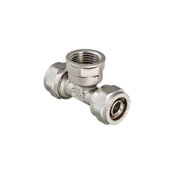 Valtec VTm.332.N Фітинг обтискний – трійник з переходом на внутрішнє різьблення, Розмір: 16х1/2