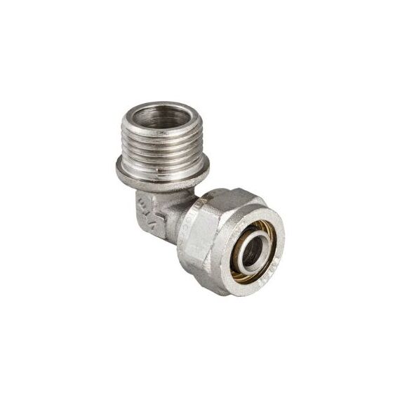 Valtec VTm.353.N Фітинг обтискний - кутник з переходом на зовнішнє різьблення, Розмір: 16х1/2