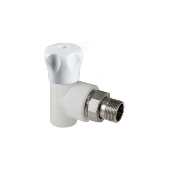 Valtec VTp.718.0 Кран кульовий радіаторний поліпропіленовий кутовий, Розмір: 20х1/2