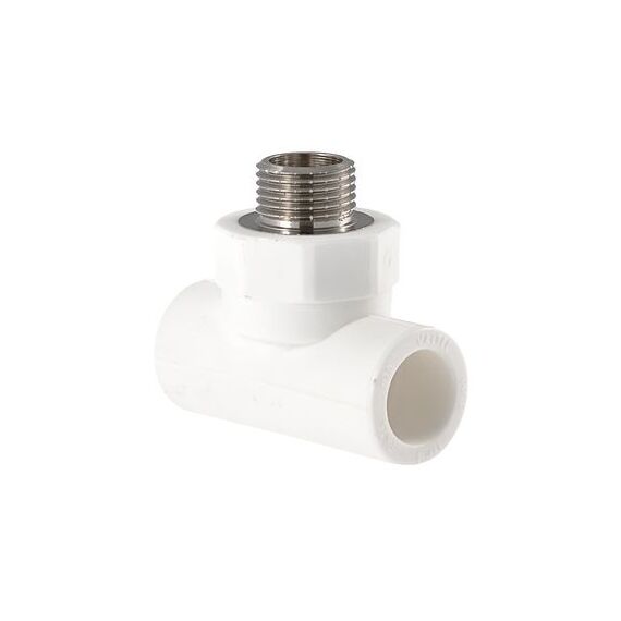 Valtec VTp.733.0 Фитинг полипропиленовый – тройник с переходом на наружную резьбу, Размер: 20 на 1/2