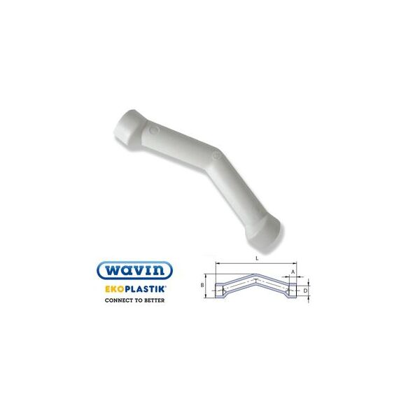 Ekoplastik Обвод раструбный, Размер: 20 мм