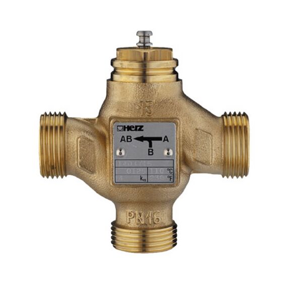 Herz Триходовий змішувально-розподільний клапан, Розмір: 1/2