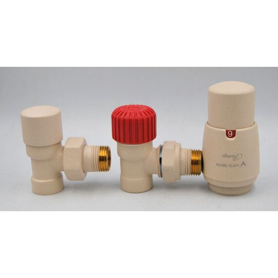Vario Term Royal ROGS0209CFK угловой комплект для подключения радиатора, Цвет: Песочный структурный, Тип подключения (разное): Угловой, Цвет: Песочный