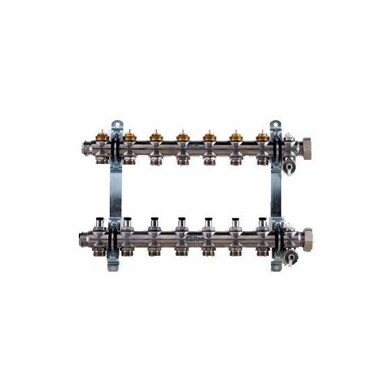 Колектор Kermi x-net FX, для теплої підлоги, з балансувальними клапанами, Кіл-сть виходів: 2 виходи