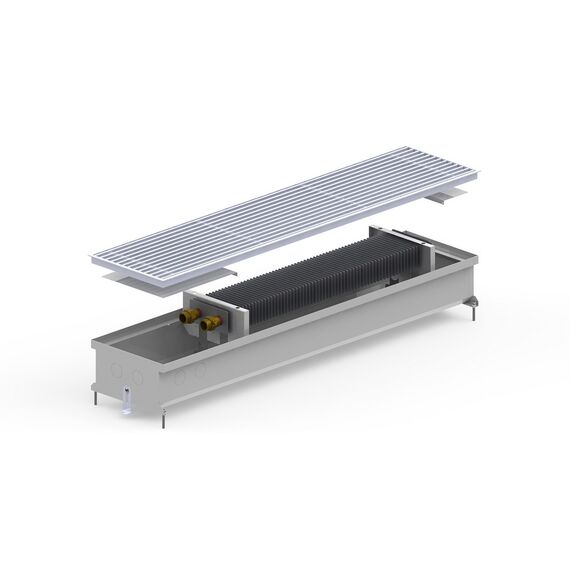 Carrera S | Внутрішньопідлоговий конвектор (природна конвекція), Висота точна: 90, Ширина: 230, Довжина точна: 1000