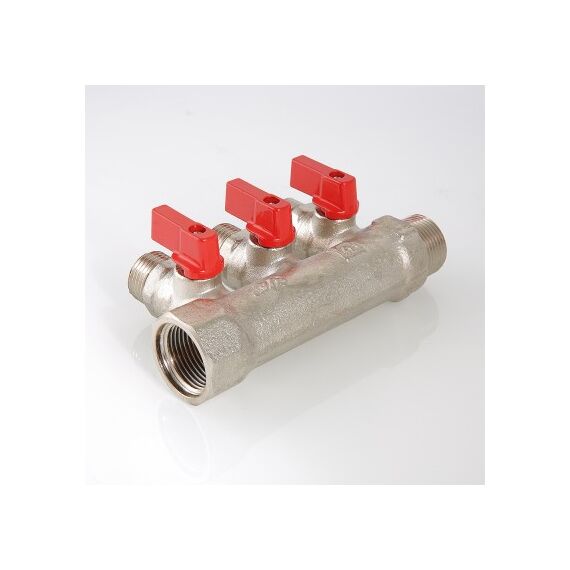 Valtec VTc.580.N Колектор з відсікаючими кранами, Кіл-сть виходів: 2 виходи, Розмір: 3/4 на 1/2, фото 3