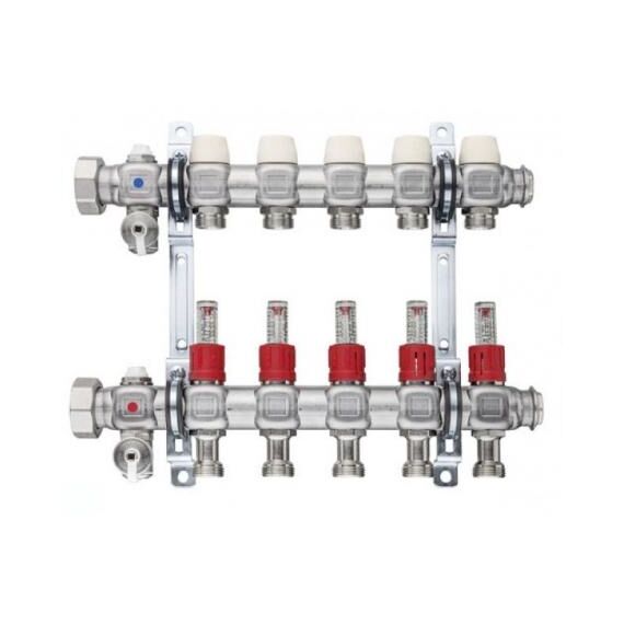 Розподільник для системи опалення (під променеву розведення) FA з витратомірами, Кіл-сть виходів: 2 виходи