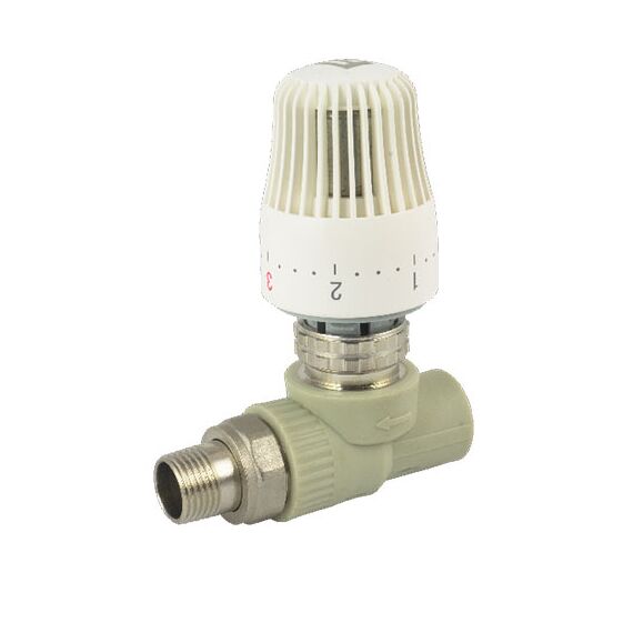 Fado PKT01 Кран радиаторный с термоголовкой, прямой