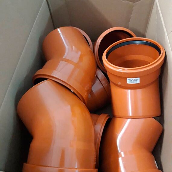 Відведення (коліно) зовнішньої каналізації Ostendorf, Кут нахилу: 15°, Розмір: 110 мм