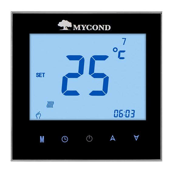 Mycond кімнатний термостат TRF-B2F чорний, Колір: Чорний, фото 7