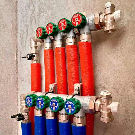 Коллектор под евроконус Far, Тип подключения (разное): Евроконус, Кол-во выходов: 2 выхода, Размер: 3/4 на 1/2