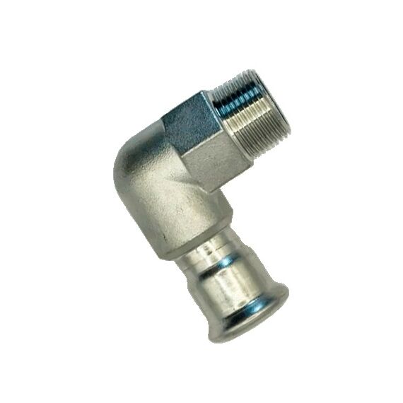 Коліно з МРЗ із нержавіючої сталі Isotubi, Розмір: 15-1/2