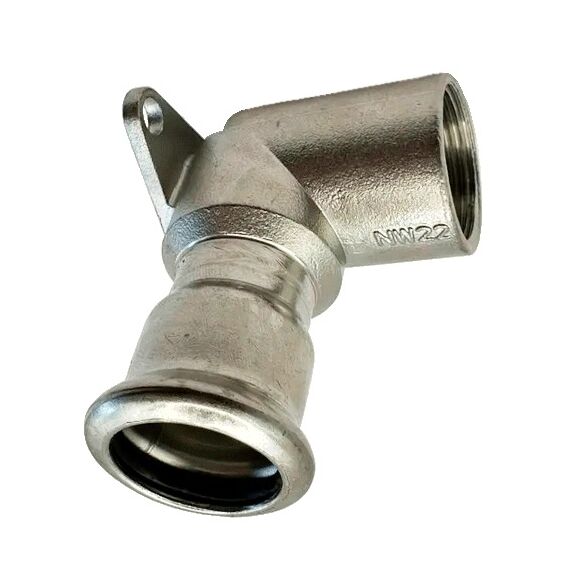 Настінне коліно з МРВ з нержавіючої сталі Isotubi, Розмір: 15-1/2