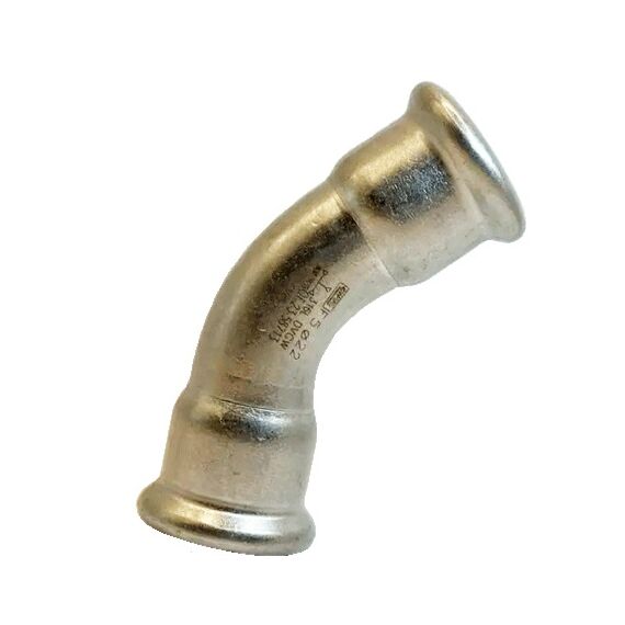 Коліно 45 F-F із нержавіючої сталі Isotubi, Розмір: 15