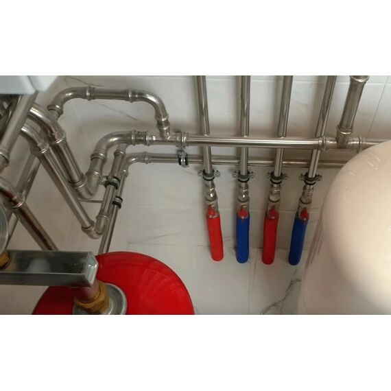 Коліно 90 F-M із нержавіючої сталі Isotubi, Розмір: 15, фото 2