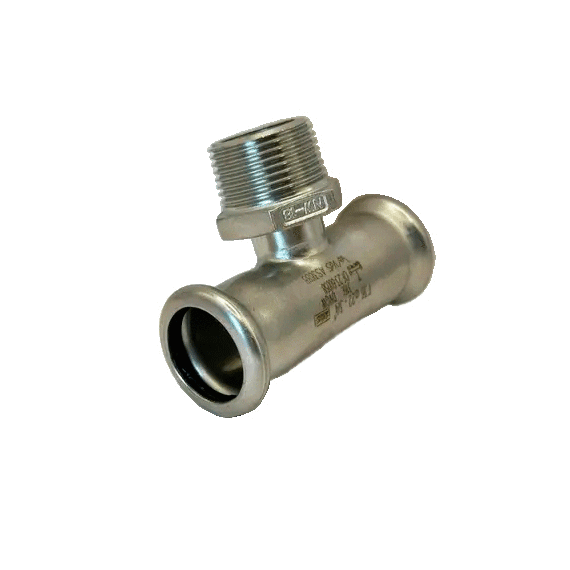 Трійник із МРЗ із нержавіючої сталі Isotubi, Розмір: 15-1/2