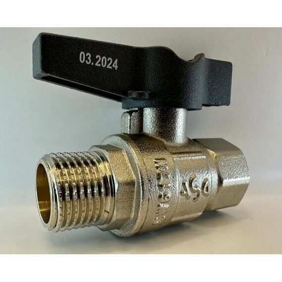 Кран кульовий метелик ASG+ (ВР-ЗР), Розмір: 1/2, фото 2