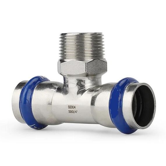 Трійник з зовнішньою різьбою ASG INOX, Розмір: 15-1/2-15