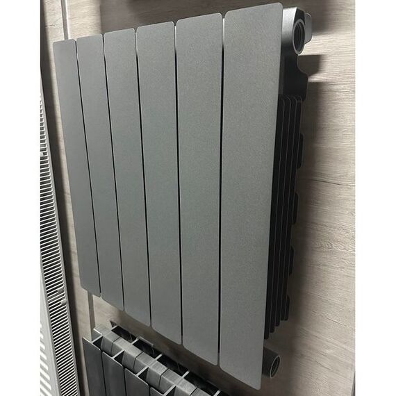 Алюмінієвий радіатор Fondital Blitz Super B4 Graphite 3r, Висота точна: 350, Довжина точна: 640, фото 6