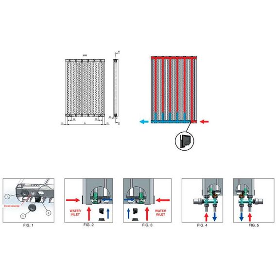 Алюмінієвий радіатор Global Sebino, Висота точна: 500, Довжина точна: 500, фото 9