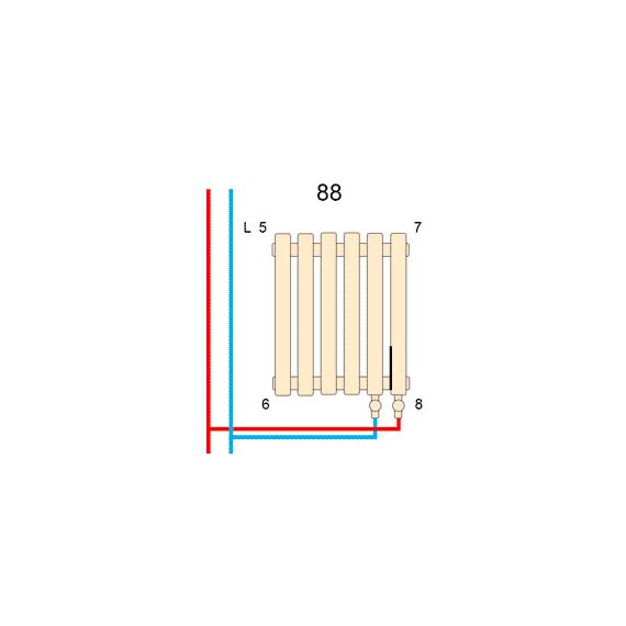 Betatherm Quantum BQ 2 (черный), Цвет: Черный, Высота: 500, Длина точная: 845, Рядность: Двухрядный, фото 2